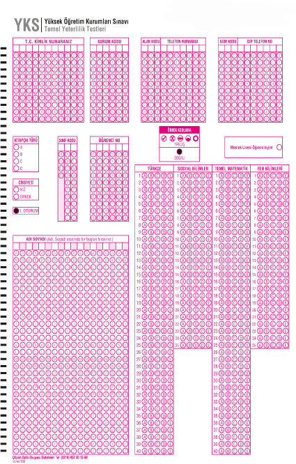 YKS 1. Oturum ( TYT) Form